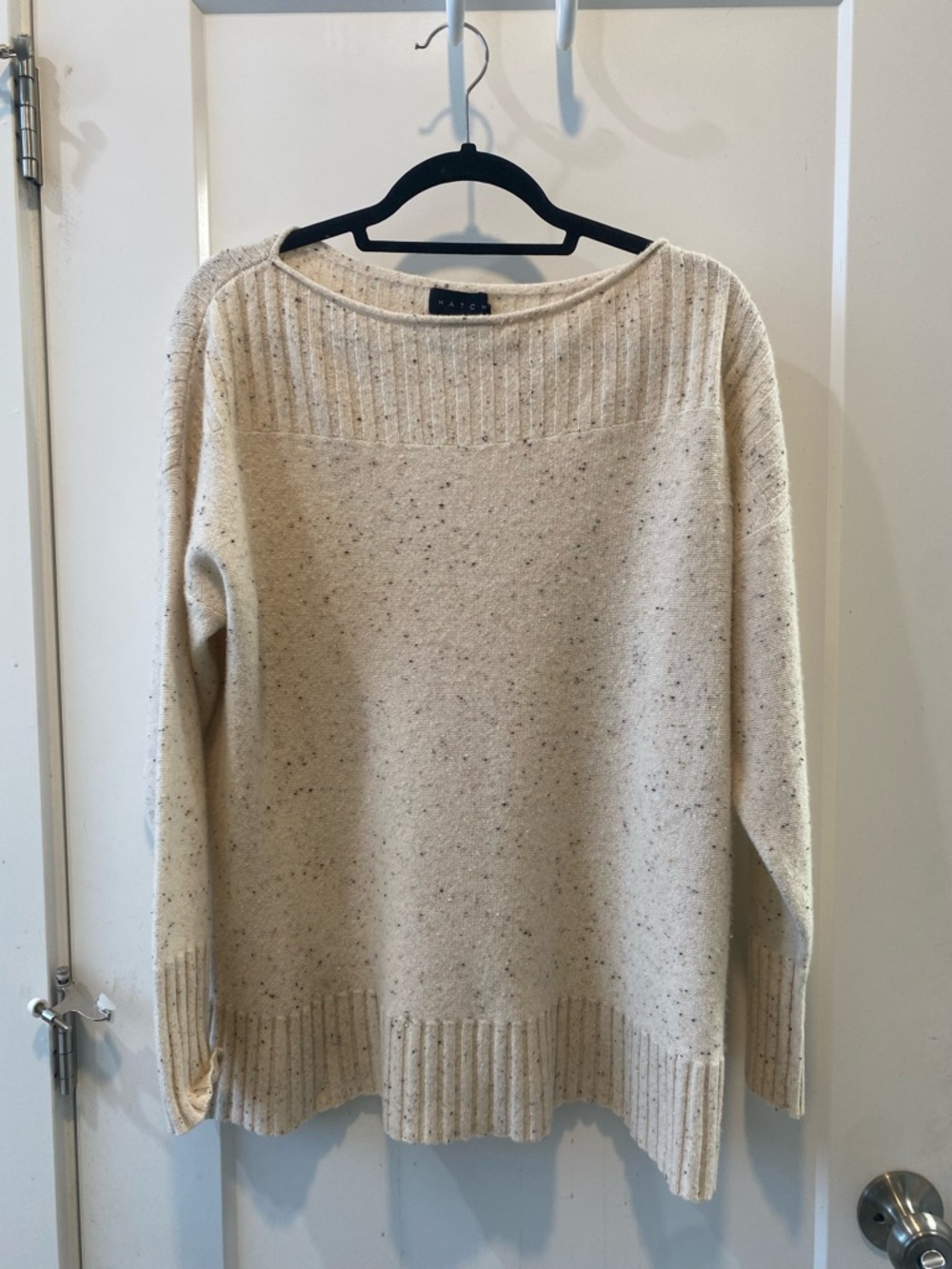 Hatch Collection The Michelle Boatneck Maternity Cashmere Sweater Size 1